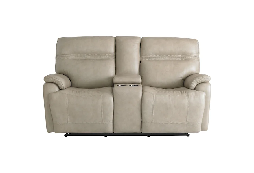 Club Level - Grant Power Reclining Console Loveseat by Bassett at Esprit Decor Home Furnishings
